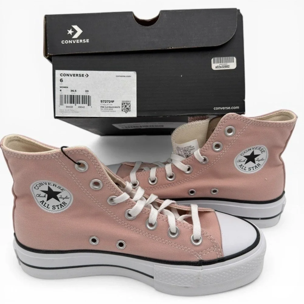 Converse Chuck Taylor All Star Platform Hi Pink Rose‎ Women's 6 Box